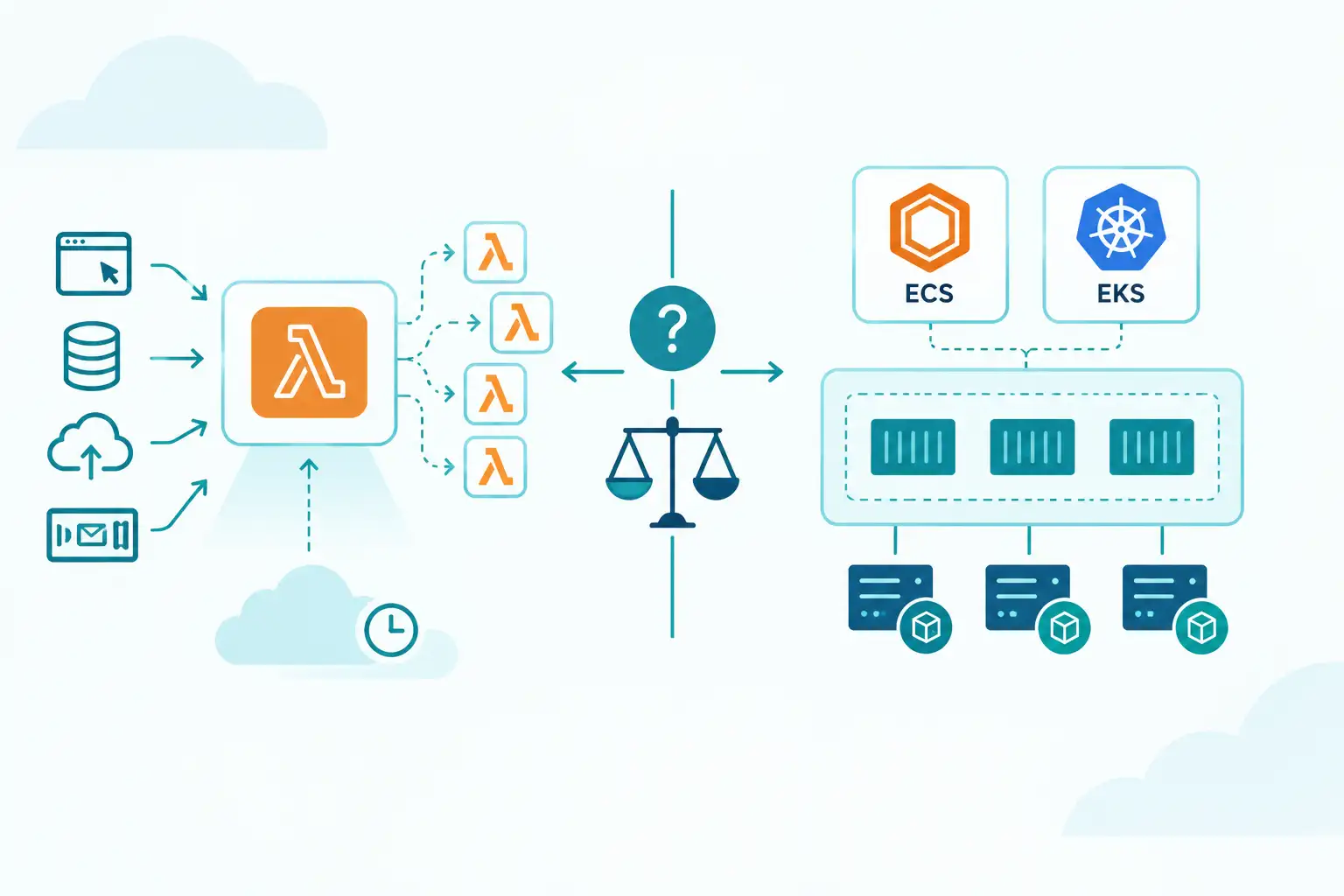 AWS Lambda vs kontenery na ECS/EKS – kiedy serverless faktycznie się opłaca?